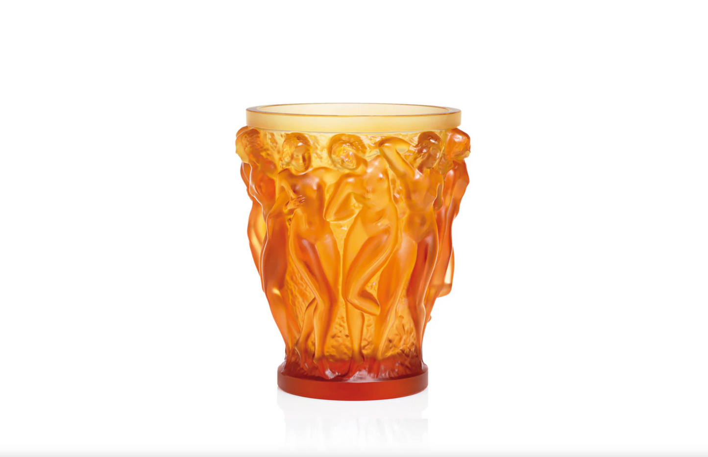 BACCHANTES VASE AMBER CRYSTAL